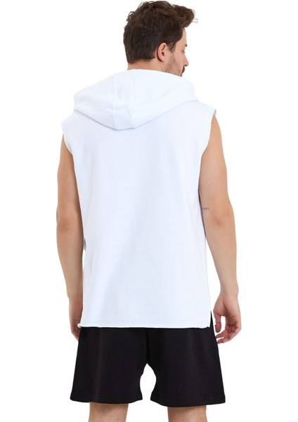 Erkek T-Shirt Sıfır Kol Kapşonlu Spor Sweatshirt indirimleri