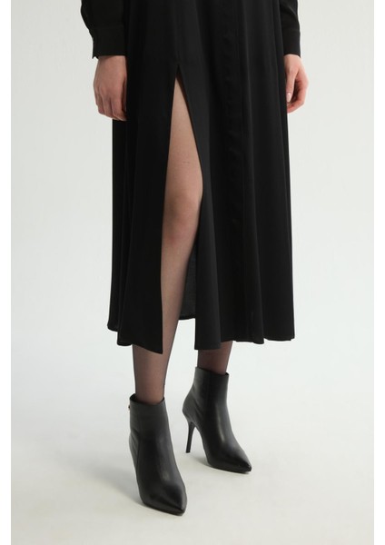 Yırtmaç Detaylı Elbise Siyah 124L9663000 fiyatları