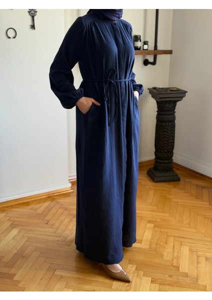 Tam Boy Düğmeli Müslin Ferace 5102 fırsatları