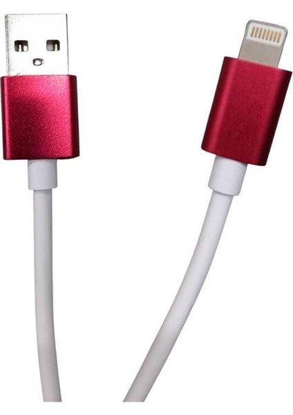iPhone 7 8 x Xs Xr 11 12 13 14 Pro Max Plus Hızlı Şarj Kablosu 2 Amper USB To Lightning - Pembe