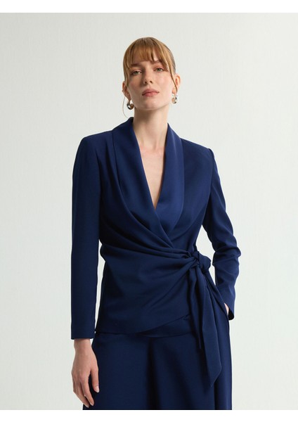 Anvelop Bağlamalı Ceket Lacivert 119L9080001