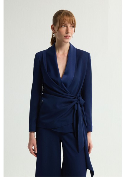 Anvelop Bağlamalı Ceket Lacivert 119L9080001 fırsatları