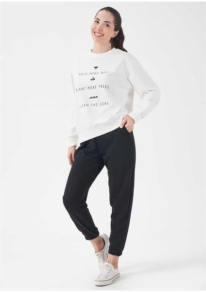 Kadın 3 Iplik Lastik Paça Eşofman Alt - 40160 indirimleri