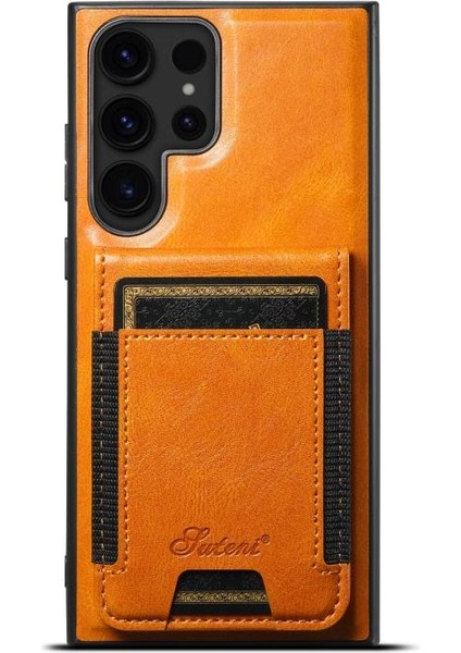 Samsung Galaxy S24 Ultra Kılıf H17 2-1 Manyetik Mıknatıs Kartlıklı Kapak