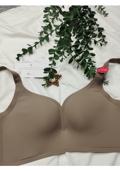 Büyük Beden C Cup Lazer Kesim Sütyen - Koyu Kahve fiyatları