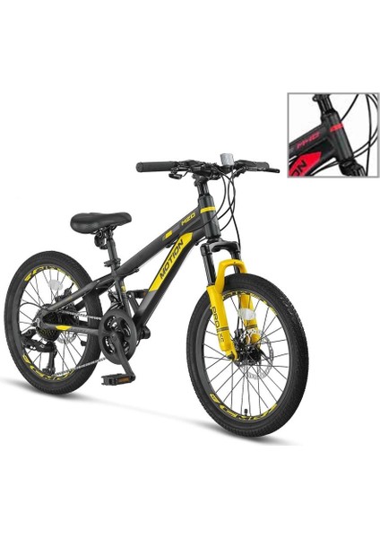 2078 M-2d Motıon Erkek Çocuk Bisikleti 254H V 20 Jant 21 Vites Siyah Kırmızı