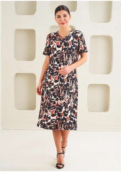 Kadın Örme Viskon Elbise - 45272