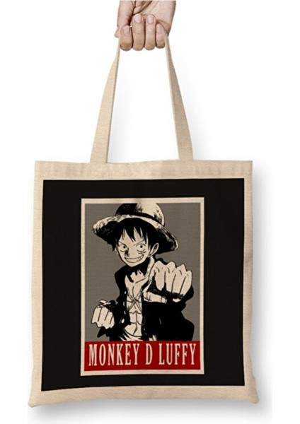 One Piece Monkey D Luffy Bez Çanta Uzun Saplı Alışveriş Çantası Plaj Çantası