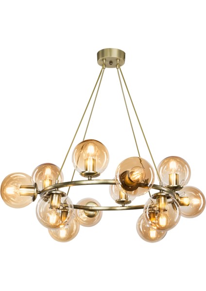 Eskitme Sarı Çember Salon Avize fiyatları