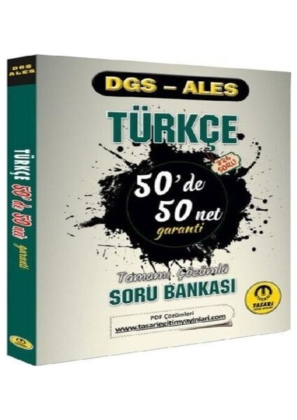 Tasarı Dgs Ales Türkçe 50 De 50 Net Garanti Soru Bankası