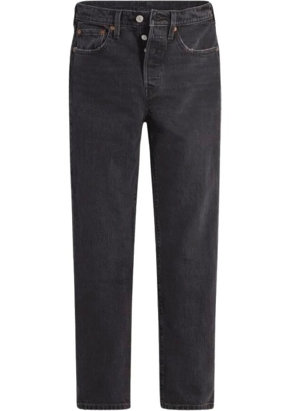 501 Crop Local Tr Off Topic Siyah Kadın Jeans A7739-0024