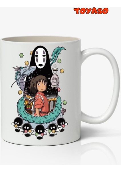 Spirited Away Ruhların Kaçışı Hayao Miyazaki Anime Temalı Beyaz Kupa Bardak Hediye