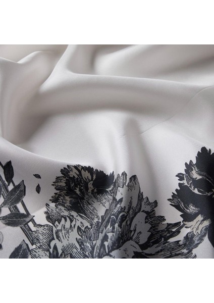 Ipekevi Karanfil Tivil Ipek Eşarp Beyaz Gümüş fiyatları