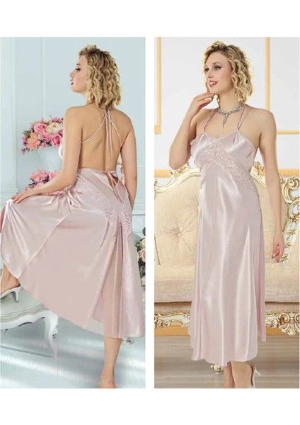 Özel Üretim Zarif Kadın Şık Rahat Lila Gecelik