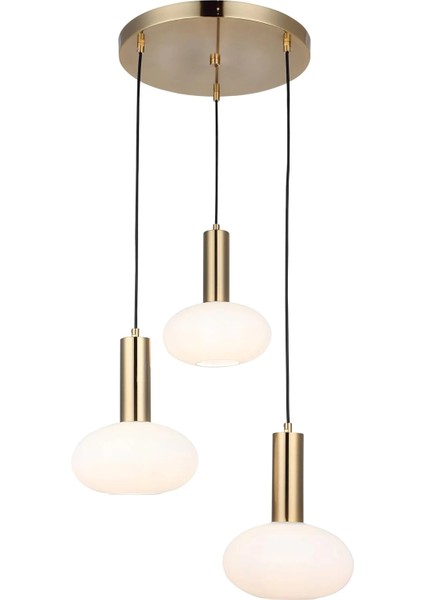 Kabo 3'lü Antik Lak Avize