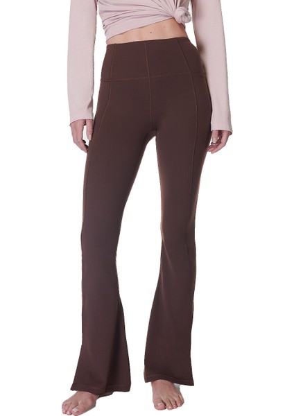 Super Soft Flare 32 Yoga Trou Kadın Kahverengi Pantolon