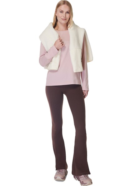 Super Soft Flare 32 Yoga Trou Kadın Kahverengi Pantolon modelleri