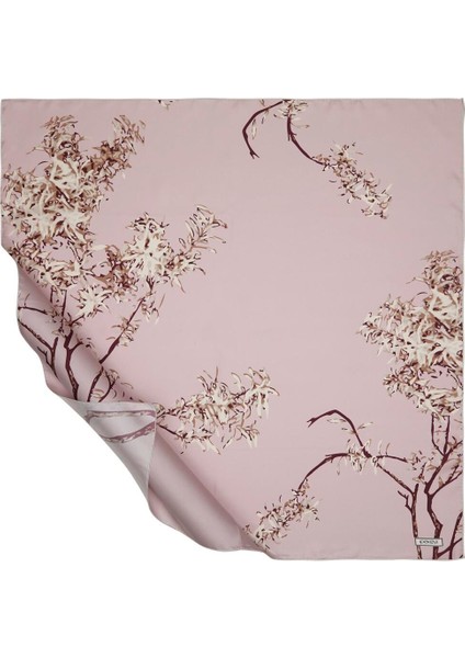 Ipekevi Forsythia Tivil Ipek Eşarp Pudra Kahve