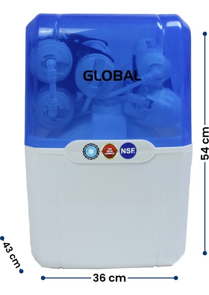 Mega Su Arıtma Seti-Yedek Filtre Seti HEDIYELI-80GPD 5 Filtreli Ro Sistem-8 Lt Tank-Beyaz indirimleri