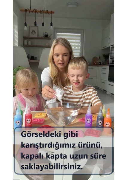 Magic Water Elf Aqua Gel Kendin Yap Oyuncağı 5 Şişe Jel 6 Adet Kalıp