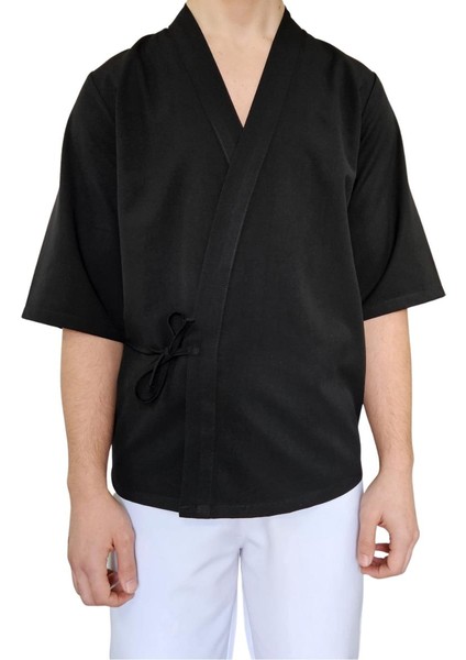 Sushi Şef Kimono Ceketi Siyah