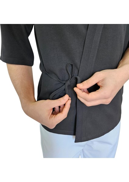 Sushi Şef Kimono Ceketi Siyah