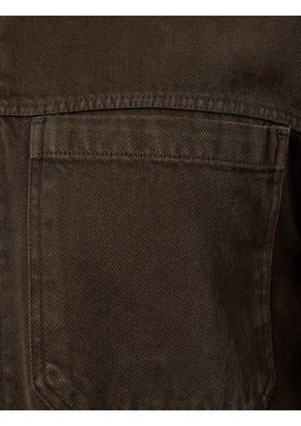 Regular Fit Klasik Yaka Cepli Pamuklu Fermuarlı Gömlek Ceket