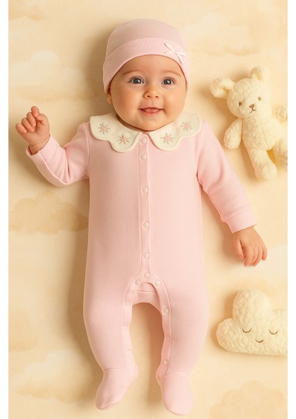 Yeni Doğan Kız Bebek 0/3-3/6 Ay Brodeli 2li Tulum Seti ve Müslin Battaniye Takımı (Hediyelik ) fiyatları