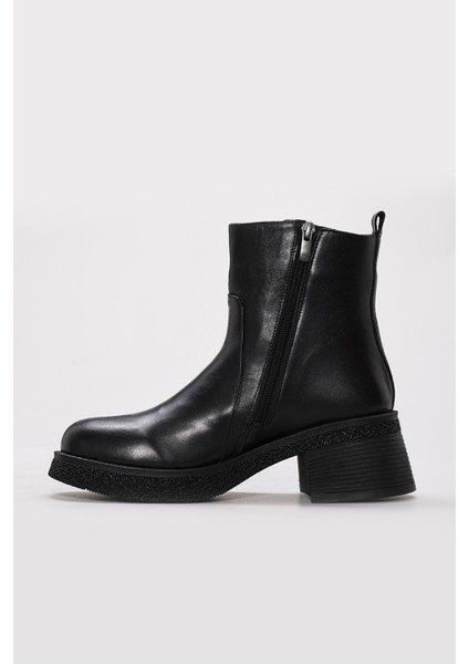 Hakiki Deri Kürklü Kadın Klasik Bot 262KZA3506