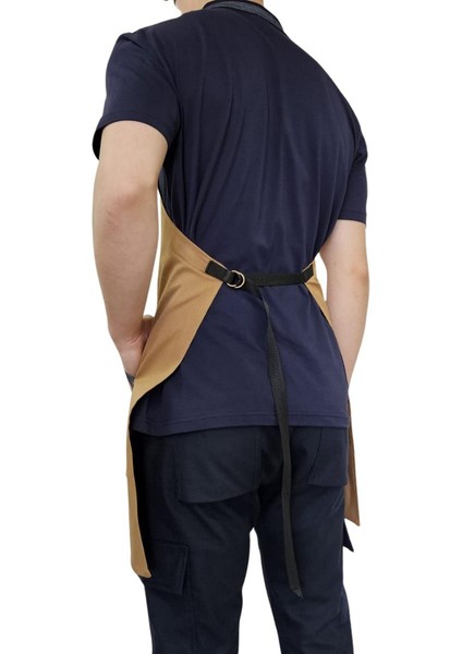 Boyundan Toka Ayarlı Boydan Önlük Bej