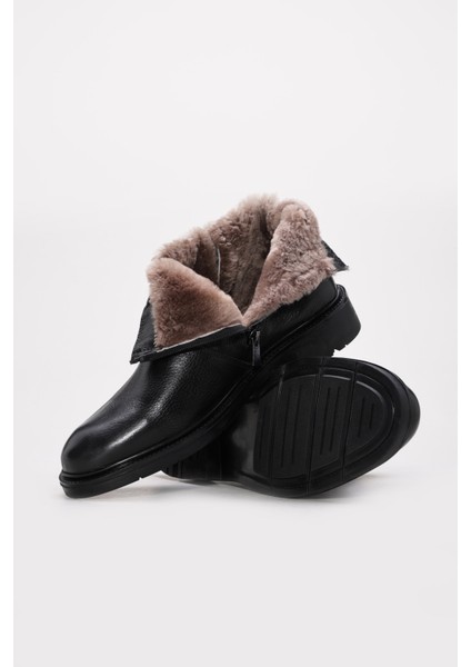 Hakiki Deri Kürklü Erkek Klasik Bot 951KMA105K