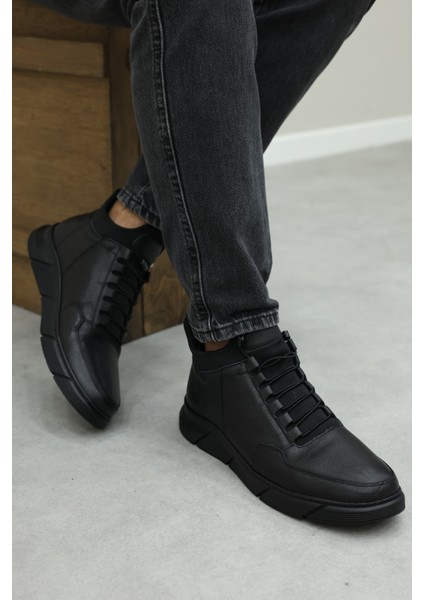 Hakiki Deri Kürklü Erkek Klasik Bot 126KMA726