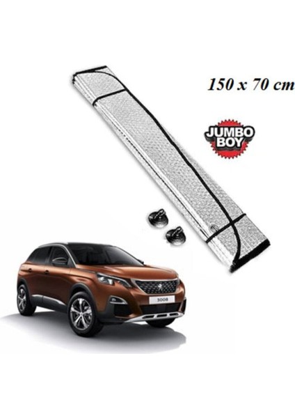 Araba Ön Cam Güneşliği Oto Metalize Alüminyum Katlanabilir Güneşten Koruyucu Perde Güneşlik 150X70CM