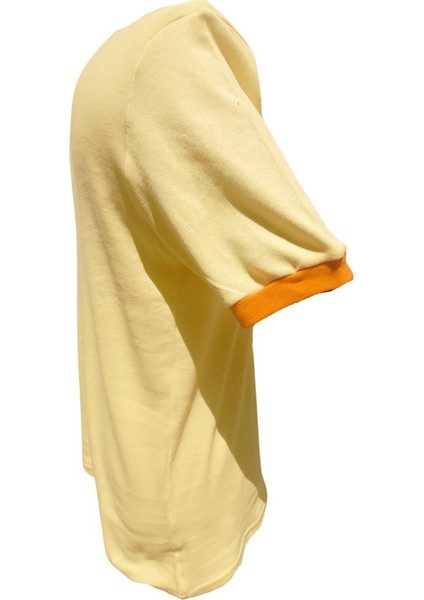 Promosyon V Yaka Tshırt Turuncu Yakalı indirimleri