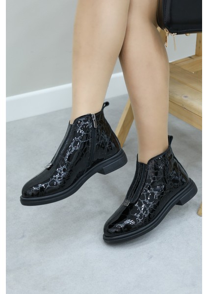 Hakiki Deri Kürklü Kadın Klasik Bot 238KZA116