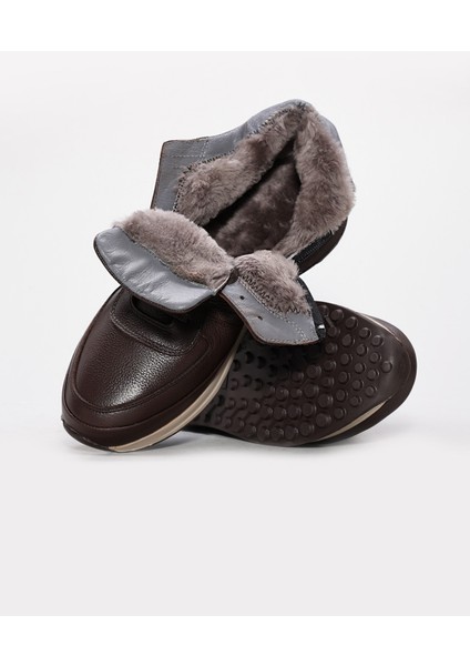 Hakiki Deri Kürklü Erkek Klasik Bot 600KMA329