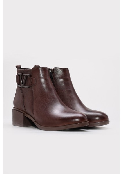 Hakiki Deri Kadın Kalın Topuklu Bot 164SZA07