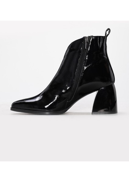 Hakiki Deri Kürklü Kadın Kalın Topuklu Bot 064SZA805