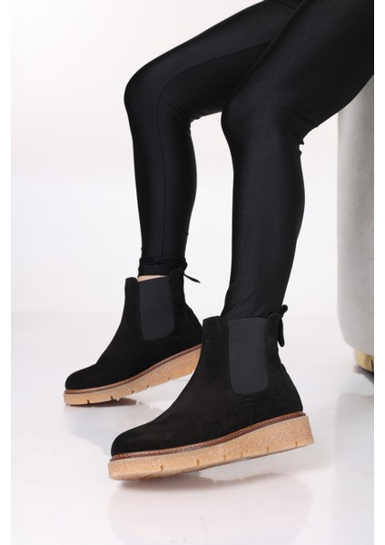 Hakiki Deri Kürklü Kadın Klasik Bot 657KZA2501