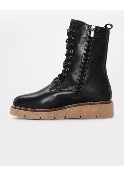 Hakiki Deri Kürklü Kadın Klasik Bot 657KZA2504