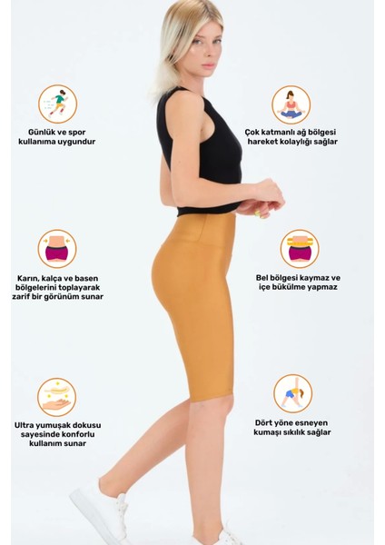 Enenstyle Fashıon Boutıque Yeni Sezon Özel Üretim Toparlayıcı Yüksek Bel Parlak Kumaş Iç Göstermeyen Dizüstü Spor Tayt fiyatları