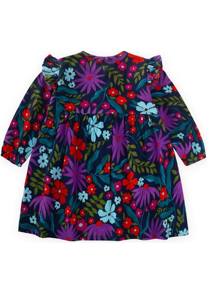 Desenli Mevsimlik Elbise 1-7 Yaş Lacivert indirimleri