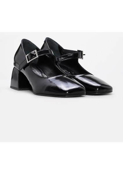 Hakiki Deri Kadın Kalın Topuklu Ayakkabı 010ZA8714