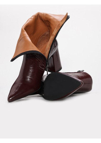 Hakiki Deri Kadın Kalın Topuklu Bot 215DZA3211