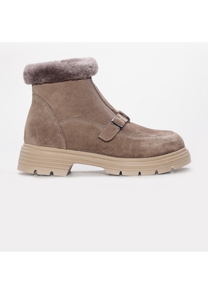 Hakiki Deri Kürklü Kadın Klasik Bot 217KZA789-34