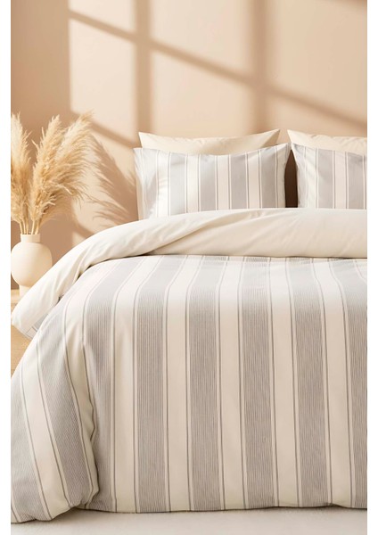 Nenas Antrasit Çift Kişilik Nevresim Takımı 4 Parça %100 Pamuklu