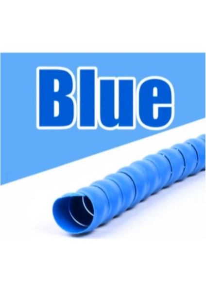 Çok Amaçlı Plastik Kablo Koruyucu Scooter, Bisiklet ve Elektronik Için Uyumlu [ 1 Metre ] Mavi