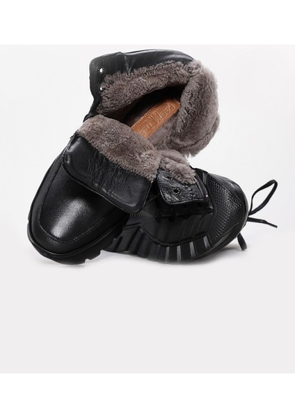 Hakiki Deri Kürklü Erkek Klasik Bot 214KMA3252