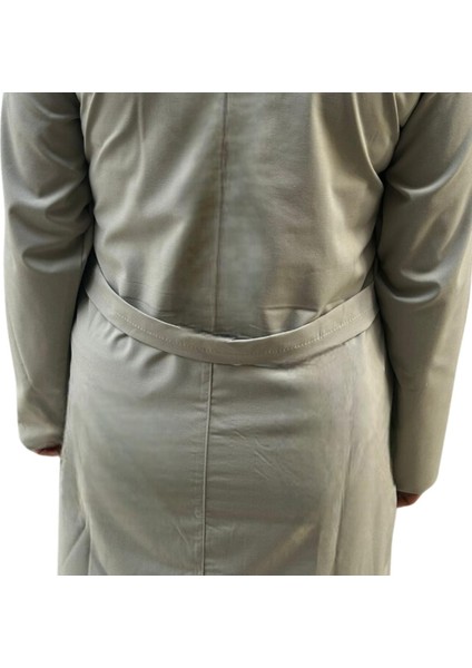 Kadın Doktor Önlüğü Apaj Yaka Bej