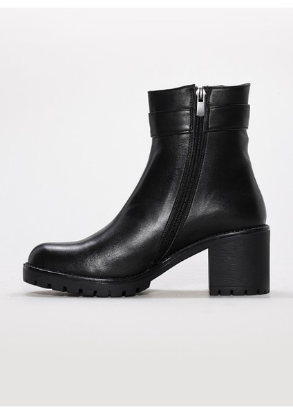 Hakiki Deri Kadın Kalın Topuklu Bot 124SZA2221